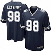 Nike Men & Women & Youth Cowboys #98 Crawford Navy Blue Team Color Game Jersey,baseball caps,new era cap wholesale,wholesale hats